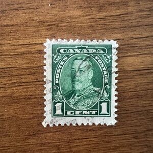 1935 Canada Stamp 1¢ King George V Pictorial Coil Issue Stamp